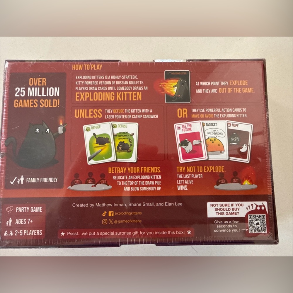 NEW Exploding Kittens Original Edition Card Game - Picture 5 of 7
